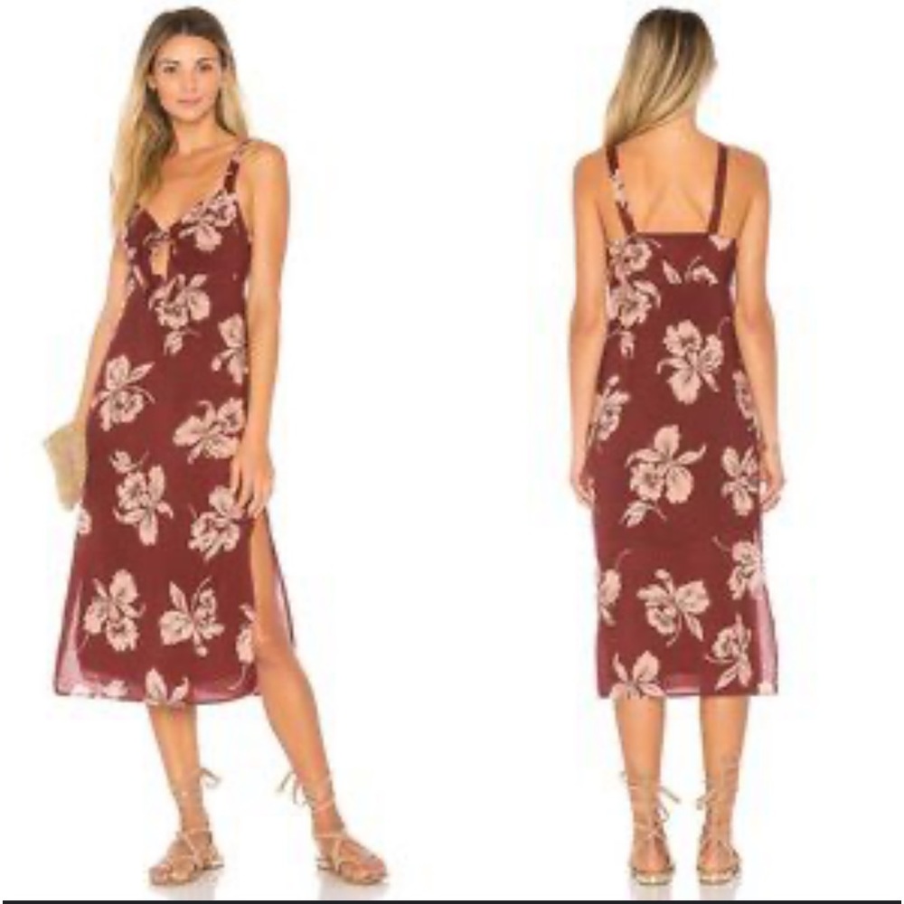 Amuse Society Maude Midi Dress In Port